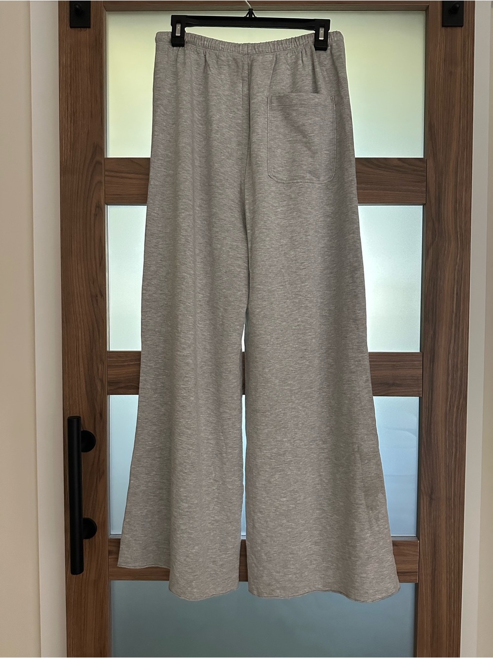 aerie Wide-Leg Sweatpants in Light Gray - Picture 2 of 5